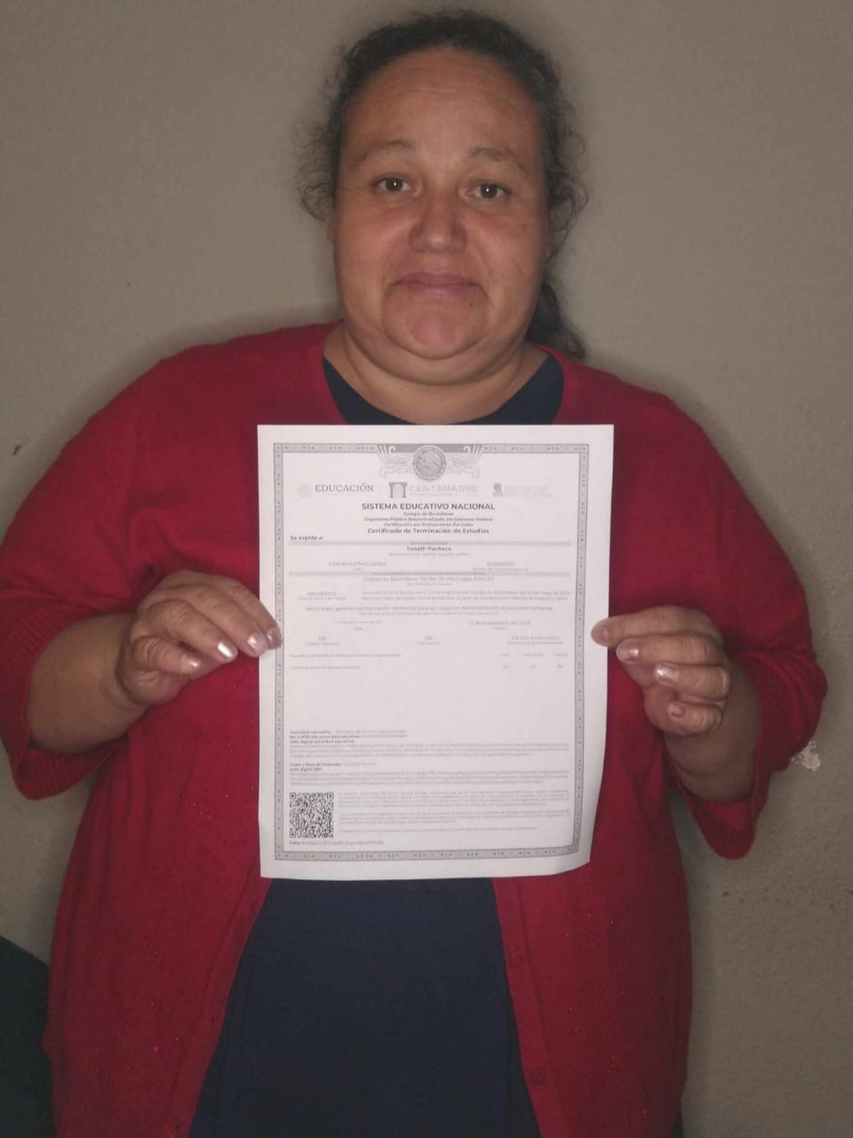 Alumna Bachillerato Certificado 19